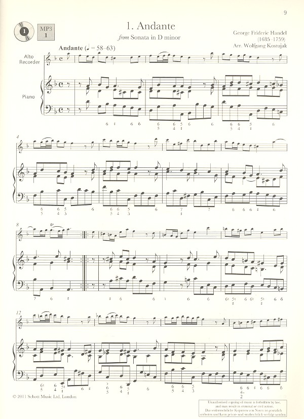 Baroque Recorder Anthology vol.4 Die Holzbläser