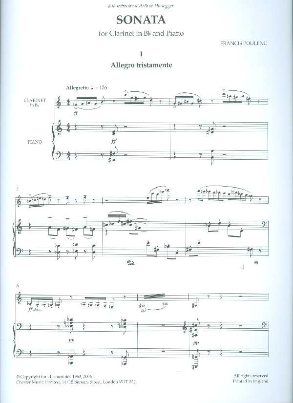 Poulenc, Sonate für Die Holzbläser