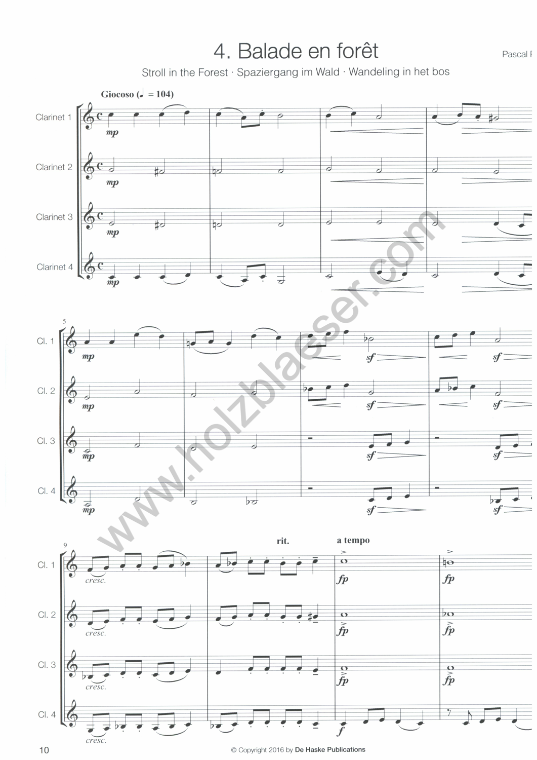 Proust, 14 Easy Quartets Die Holzbläser